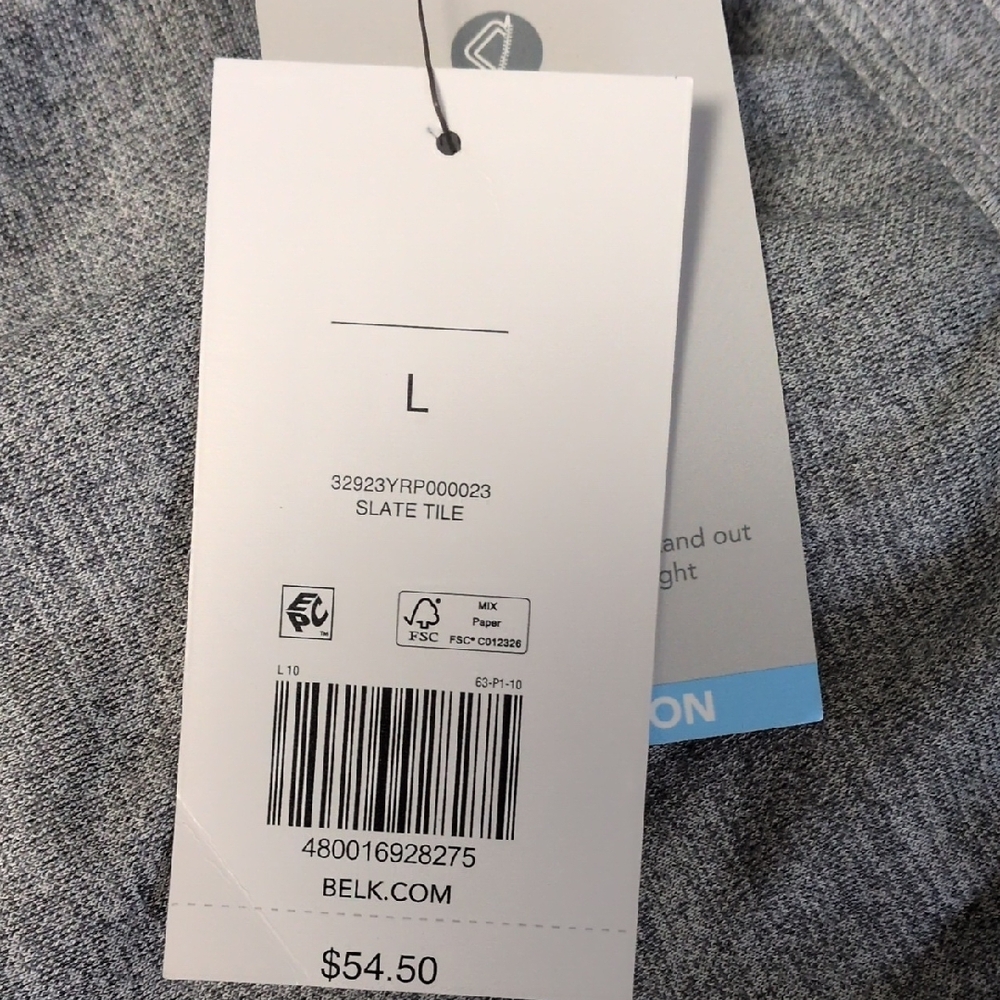 ZELOS Men's Light Gray Joggers  with Three pockets. Size L. Brand New. - Picture 8 of 14